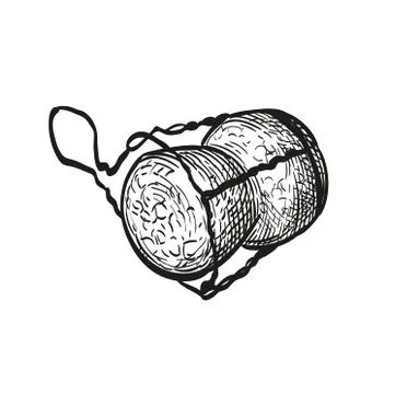 Champagne bottle cork. Stock Illustration