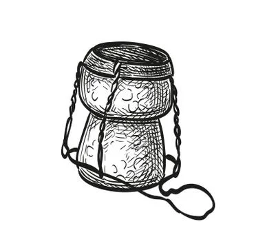 Champagne bottle cork. Stock Illustration