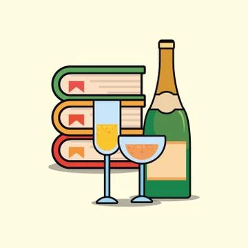 Champagne bottle design Ilustração Stock