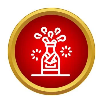 Champagne bottle exploding with effervescence, celebrating success イラスト素材