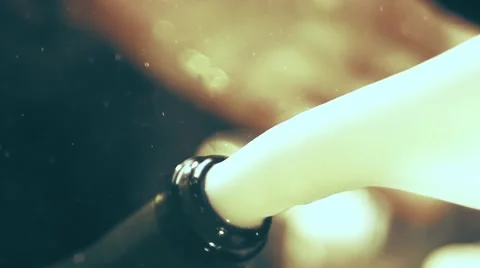 Champagne bottle exploding in slow motion Stock Footage 67857227