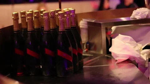 Champagne Bottle Stock Footage 162298872