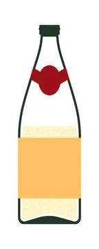 Champagne Bottle Icon Stock Illustration