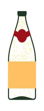 Champagne Bottle Icon Stock Illustration