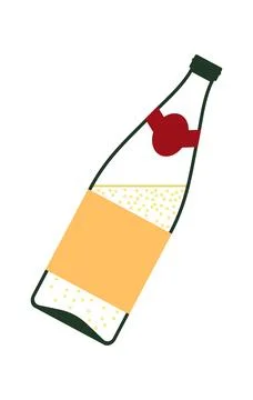 Champagne Bottle Icon Stock Illustration