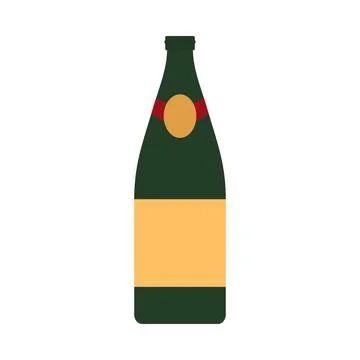 Champagne Bottle Icon Stock Illustration