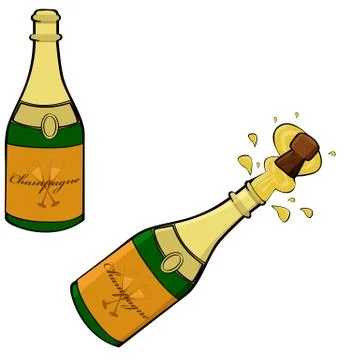 Champagne bottle Stock Illustration