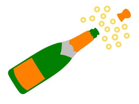 Champagne Bottle Stock Illustration