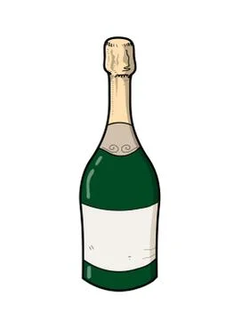 Champagne Bottle Stock Illustration