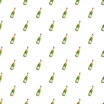 Champagne bottle pattern celebrating festive events background Stockillustratie