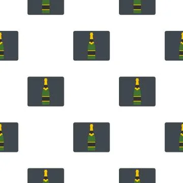 Champagne bottle pattern flat Illustrazione stock