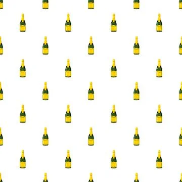 Champagne bottle pattern 스톡 일러스트
