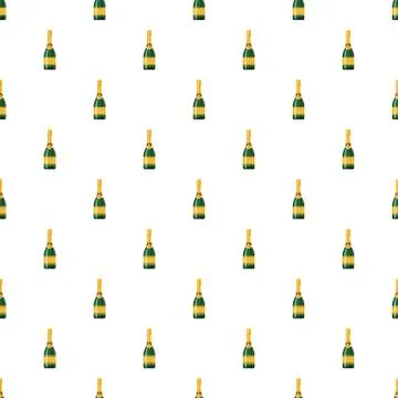 Champagne bottle pattern 스톡 일러스트