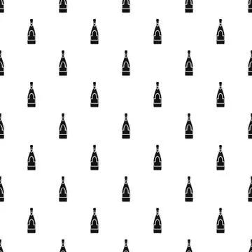 Champagne bottle pattern vector Stock Illustration