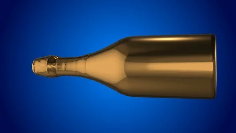 Champagne bottle spin loop Video stock 87253595