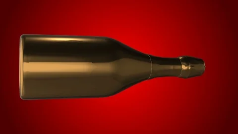Champagne bottle spin loop Stock Footage 87253865