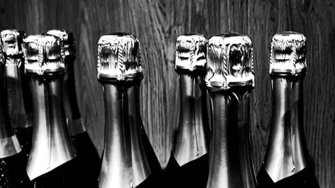 Champagne bottles Stock Photos