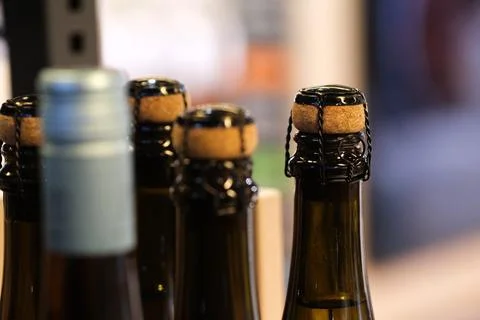 Champagne Bottles Stock Photos