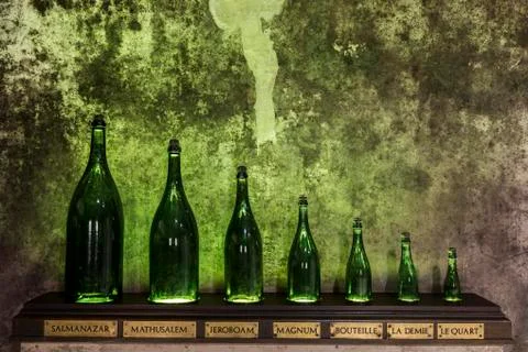 Champagne Bottles Size Stock Photos