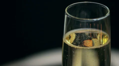 Champagne Bubbles CU Video stock 45937968