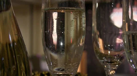 Champagne bubbles Stock Footage 34275856