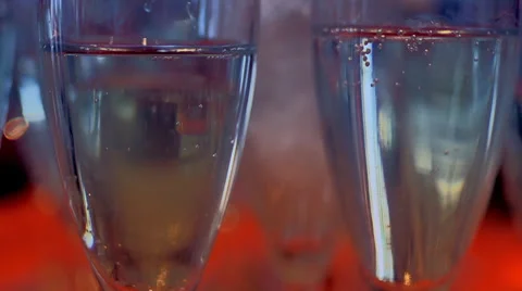 Champagne bubbles Stock Footage 34420953