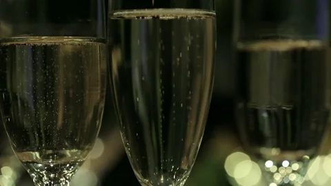 Champagne bubbles Stock Footage 77050748