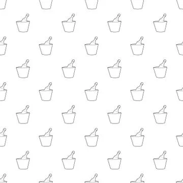 Champagne in bucket pattern seamless 스톡 일러스트