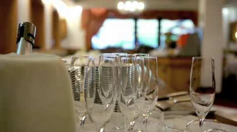 Champagne on the Buffet Video stock 36053150