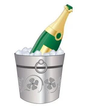 Champagne cooler Illustrazione stock