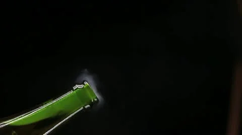 Champagne cork exploding Stock Footage 10304582