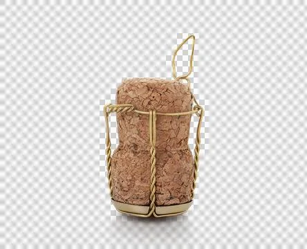 Champagne cork isolated on a transparent background Stock Photos