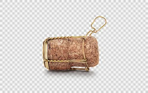 Champagne cork isolated on a transparent background Stock Photos