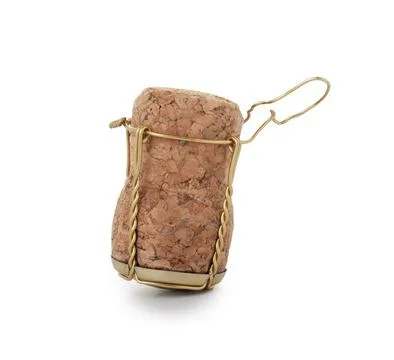 Champagne cork isolated on a white Stock-Fotos