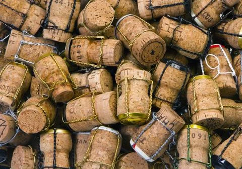 Champagne corks Stock Photos