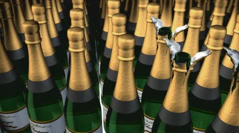 Champagne Corks Popping Stock Footage 10507517