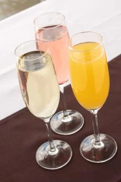 Champagne drink selection Stock Photos
