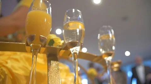 Champagne Glass Close up Bubbles Stock Footage 112212438