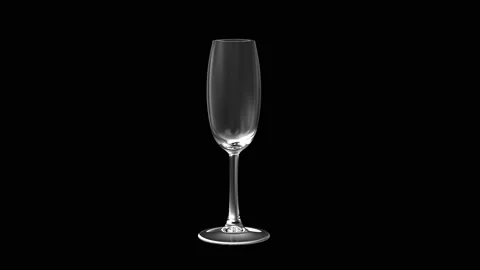 Champagne Glass Explode on a black background with Alpha Matte Vídeos de archivo 131304931