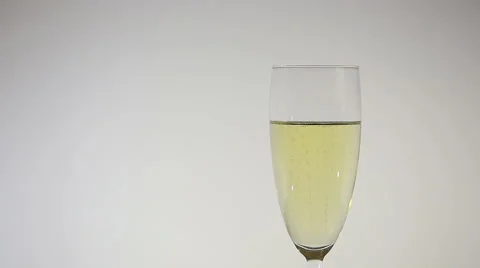Champagne in a glass Stock Footage 61447344