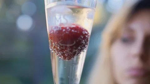 Champagne In The Glass Stock Footage 101330598