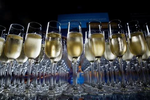 Champagne in a glass Stock Photos