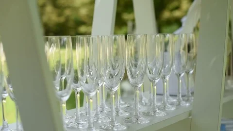Champagne glasses Stock Footage 76622371