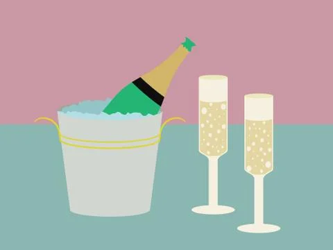 Champagne glasses Stock Illustration
