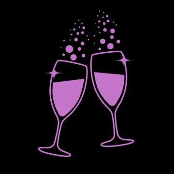 Champagne glasses Illustrazione stock