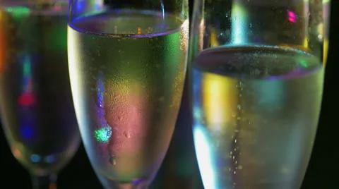 Champagne glasses at party Video stock 68023934