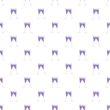 Champagne glasses pattern for celebrating special moments Stock Illustration