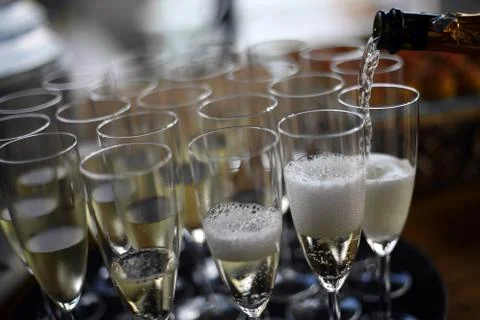 Champagne glasses Stock Photos