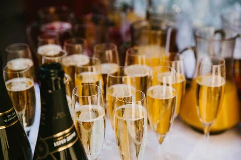 Champagne glasses Stock Photos