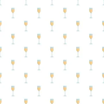 Champagne glasses seamless pattern celebrating event background Stockillustratie